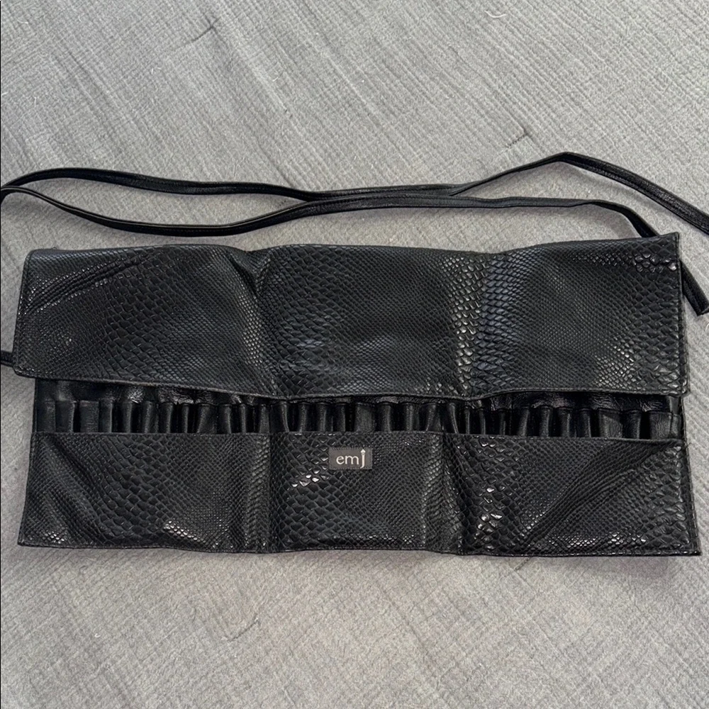 Black Leather brush case